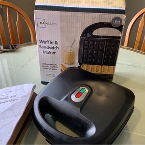 Mainstays Black Waffle & Sandwich Maker